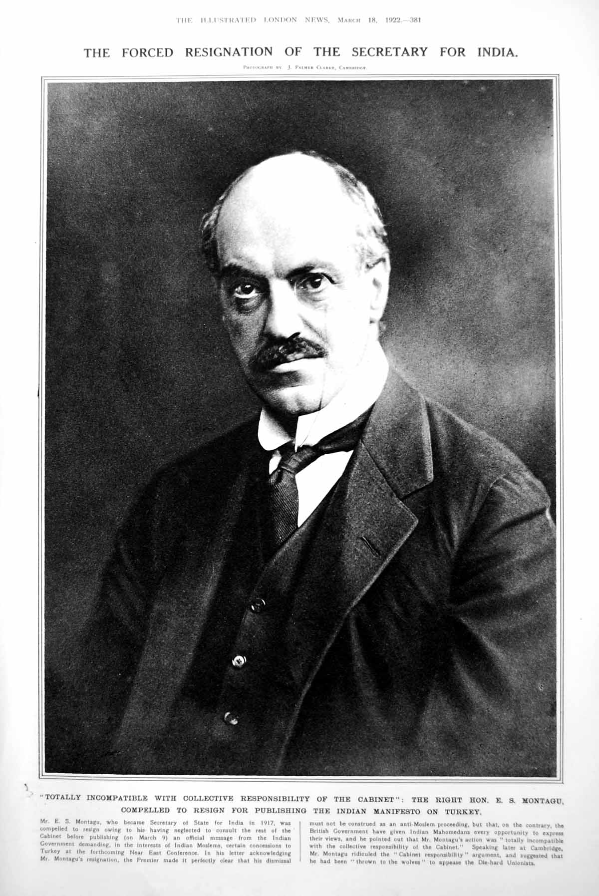 Antique Old Print Es Montagu Portrait Prince Viceroy India Delhi Scenes 1922