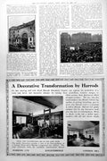 Antique Old Print New Waterloo Station Main Entrance Lock-Out Sheffield 1922