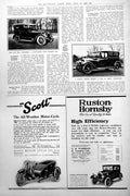Antique Old Print Open Well Sheltered Buick Touring Car Napier Saloon 1922 20th
