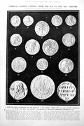 Antique Old Print Symbolic Church Coinage C4Th C16Th German Waffenrock 1922