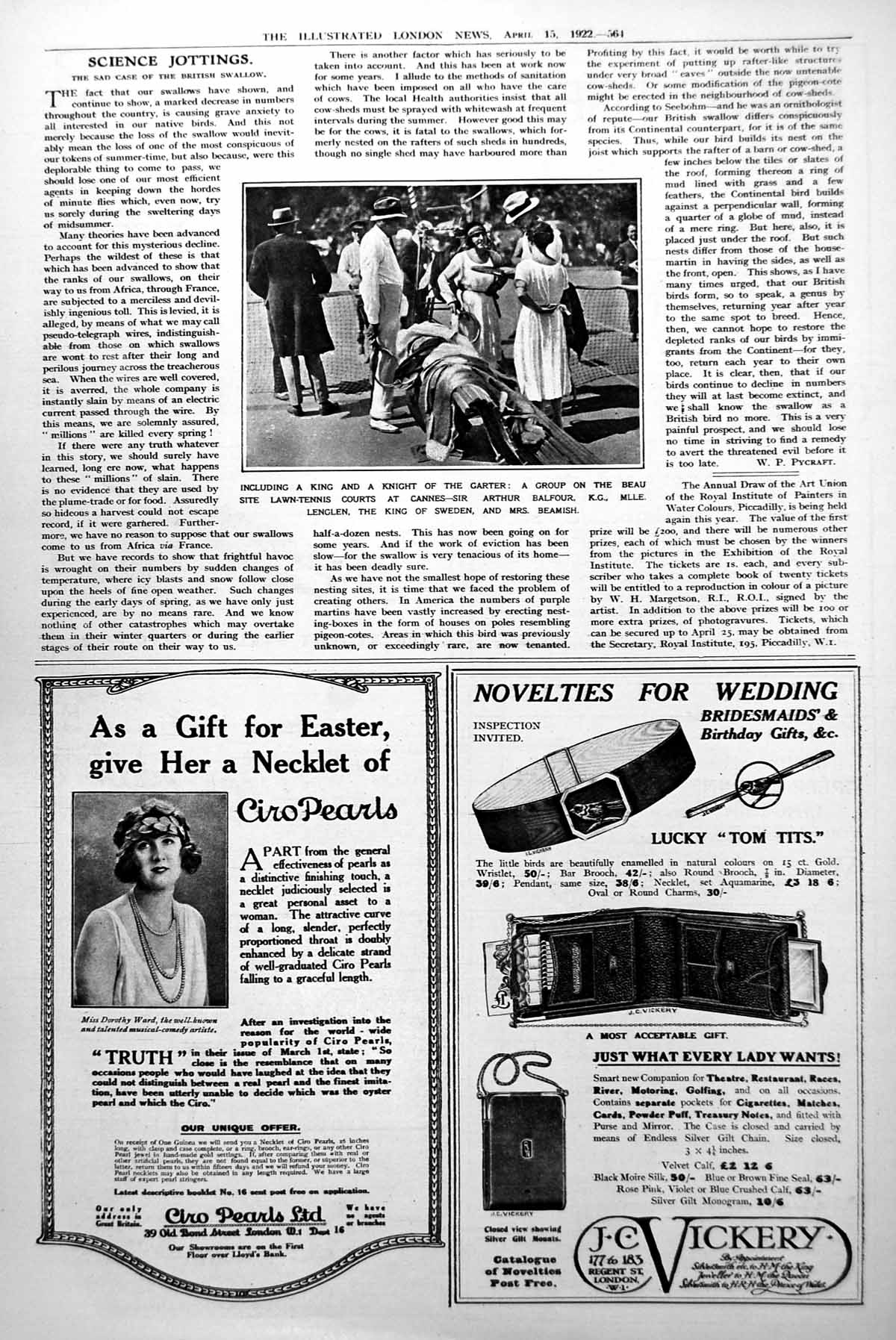 Antique Old Print Beau Site Lawn Tennis Group King Sweden Mrs Beamish 1922 20th