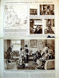 Antique Print Damaged Music By Wireless Family Gathered To Listen Map 1922 20th