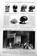 Old Print Sir Thomas Browne'S Skull Madam Butterfly St. Andrews Uni 1922 20th