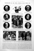Antique Print People Public Eye News Prince Tokio Singapore Hong-Kong 1922 20th