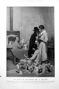 Old Print Revival Potter'S Art At The Kiln Ladies Decorating Figures 1922 20th