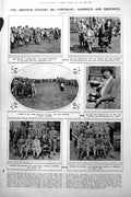 Old Vintage Print Amateur Golfer'S Big Fortnight Sandwich Prestwick 1922 20th