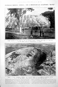 Old Print Petrified Mineral Springs Georgia Stone Mountain Carvings 1922 20th