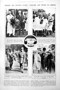 Old Vintage Print Poincare Petain London Whalley Abbey Embroideries 1922 20th