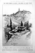 Antique Print Mount Olives Today Russian Belfry Women Fashions Nursery 1922