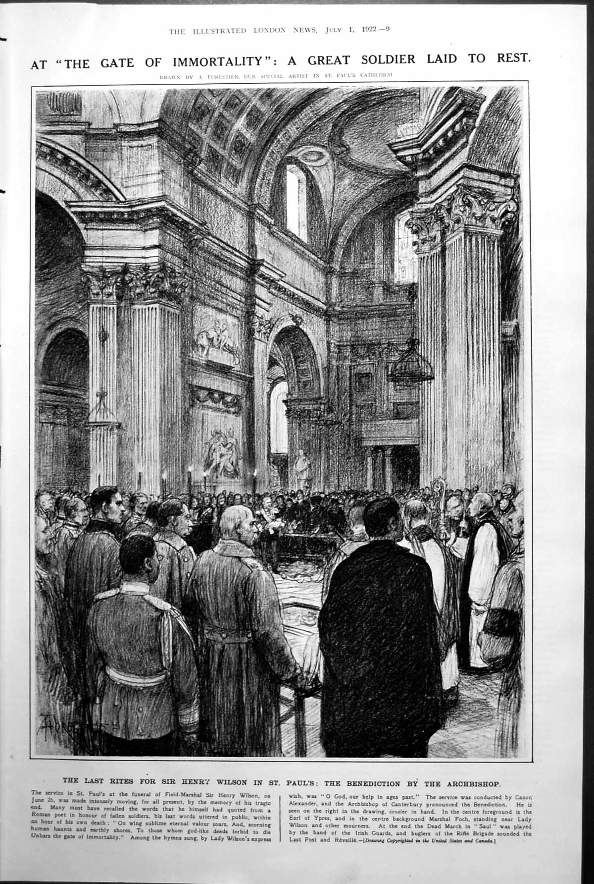 Old Last Rites Sir Henry Wilson St Pauls Funeral Wreaths Medals 1922 20th