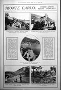 Old Monte Carlo Sea Front Golf Theatre Christmas Octagonal Clock 1922 20th