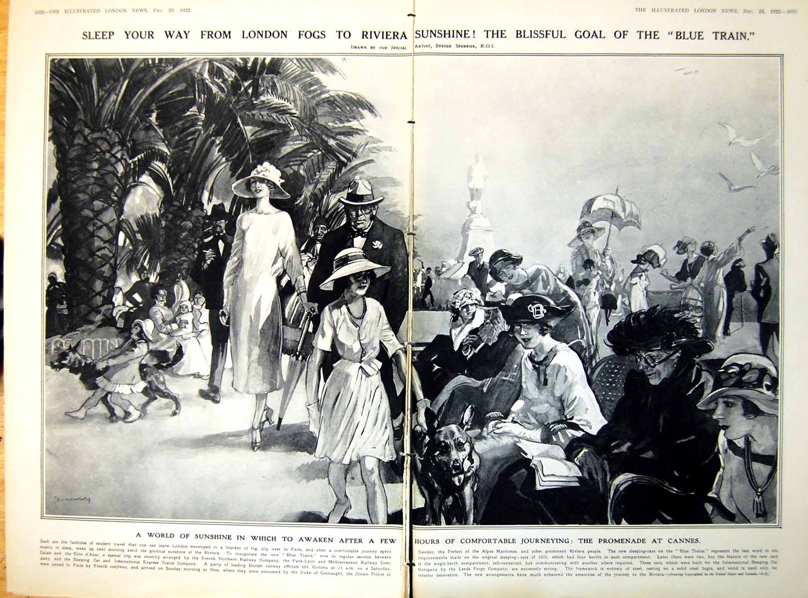 Old Platypus River Home Sunshine Promenade Cannes 1922 DamagedPages 20th