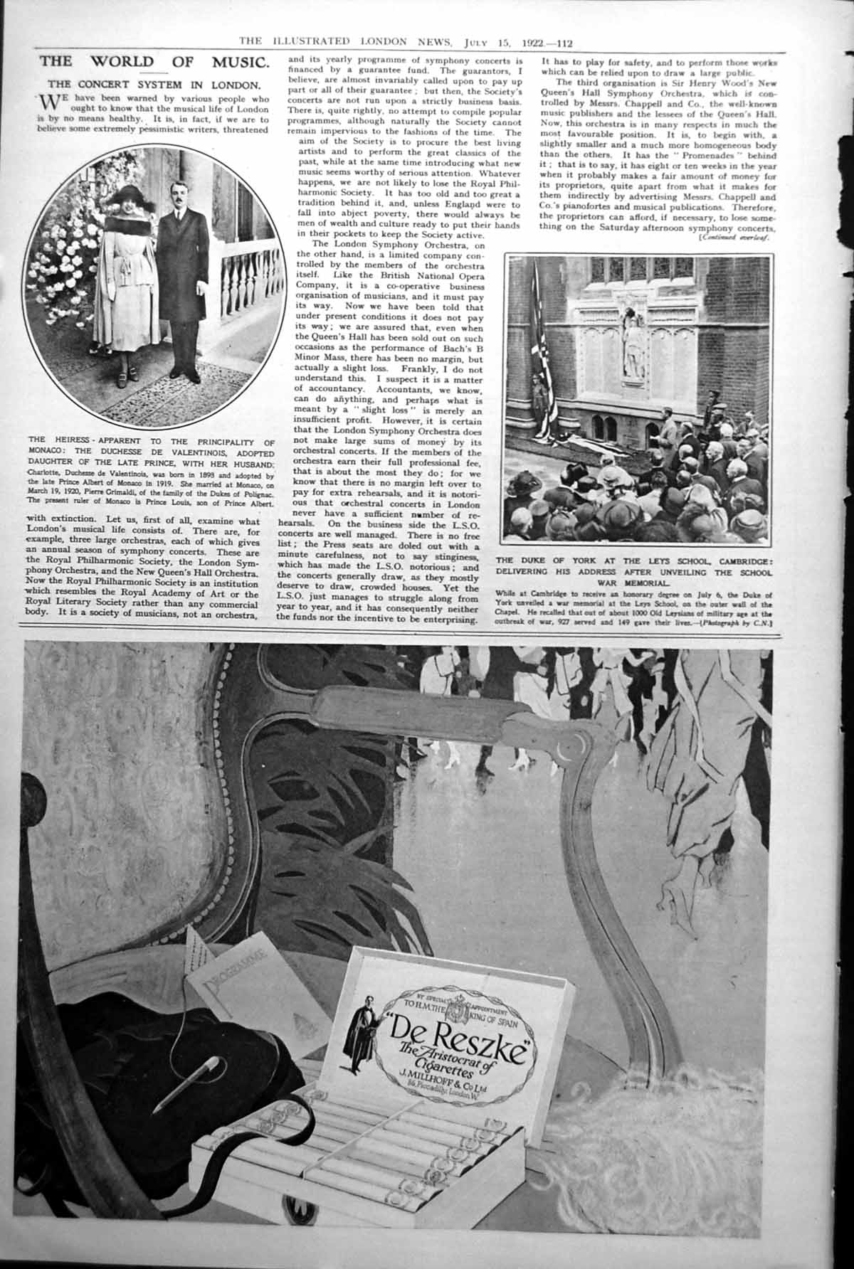 Old Heiress Monaco Duchesse De Valentinois Duke York Leys School 1922 20th