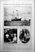 Old Print King Queen Cowes Gen Mulcahy Gen M Collins Orleans Railway1922 20th