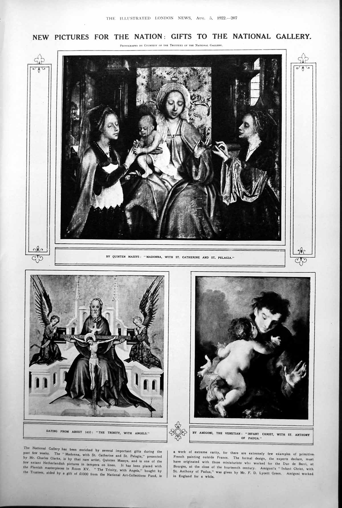 Print National Gallery Trinity Angels St Georges Military Chapel Baghdad1922