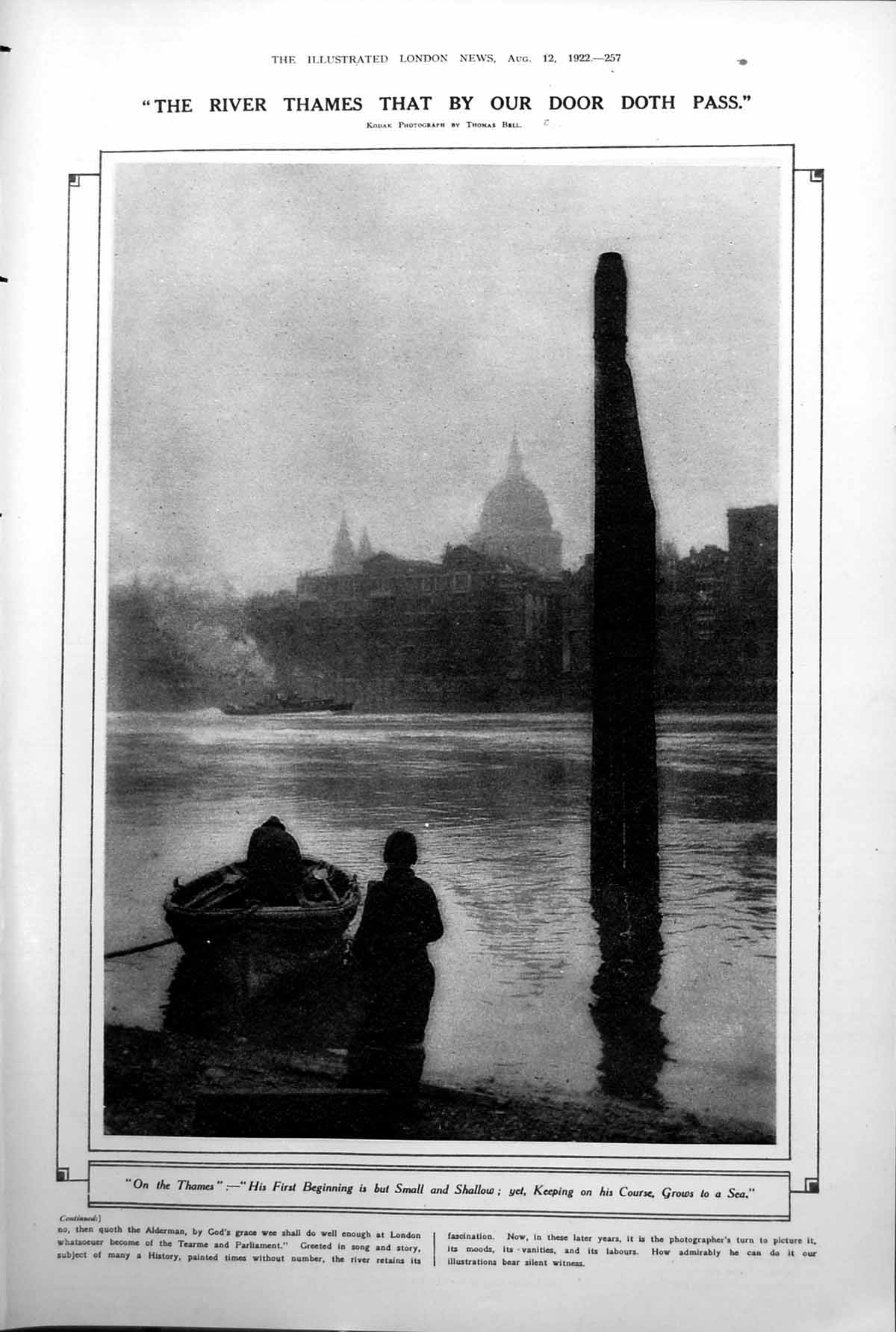 Antique Old Print River Thames Boat Deacon Becomes Priest Blessed Clergy 1922