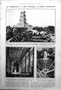 Old U S Freemasonry Memorial Geo Washington Metal Planes T Brock 1923 20th