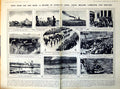 Old Print Iceberg Medieval Castle Funeral Arthur Griffith 1922 DamagedPages
