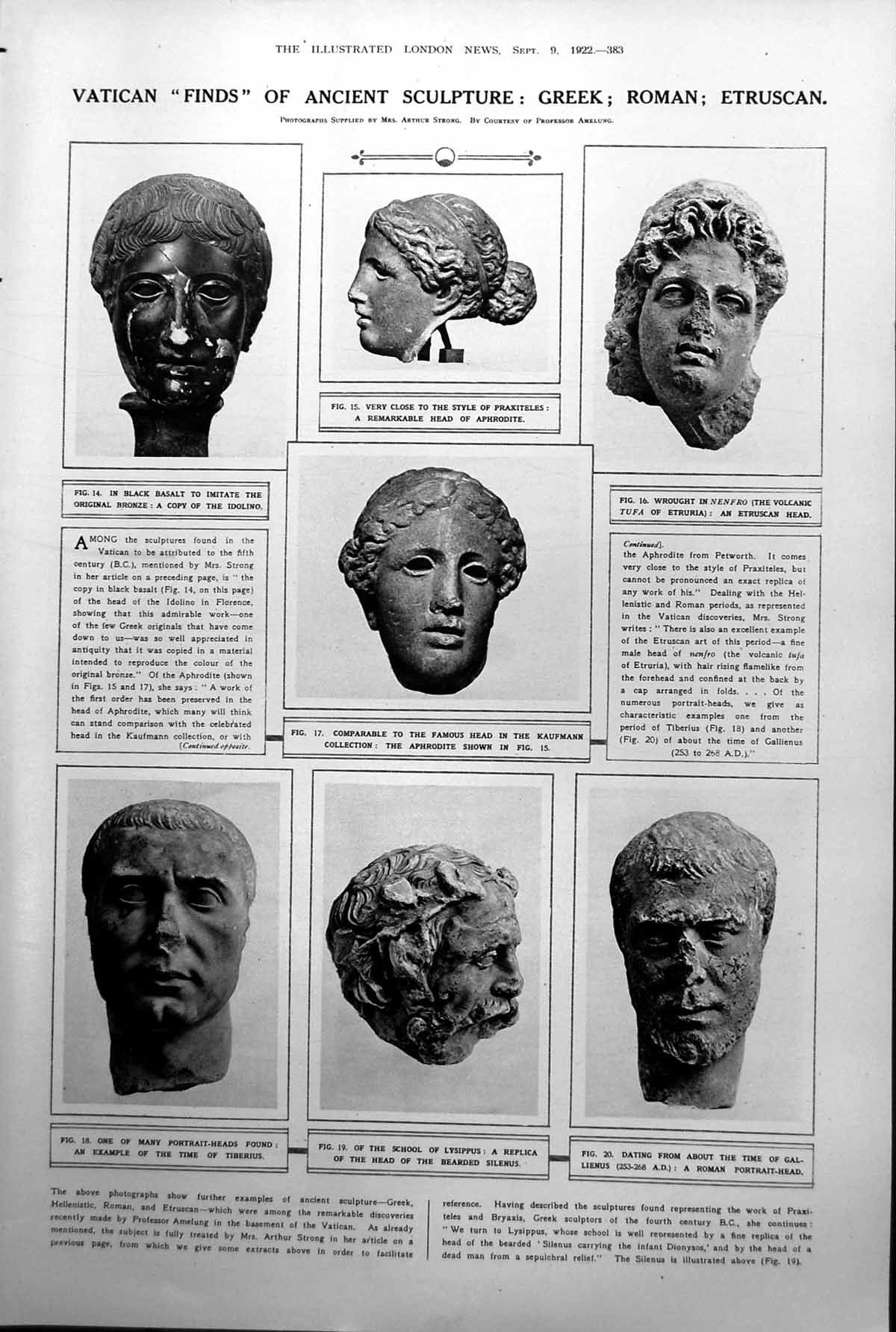 Old Vatican Finds Ancient Sculpture Greek Religious Fiesta Masaya 1922 20th