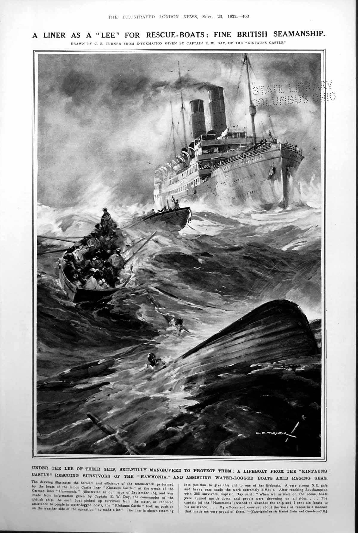 Old Kinfauns Castle Rescue Survivors Hammonia Dance Andaman Natives1922 20th