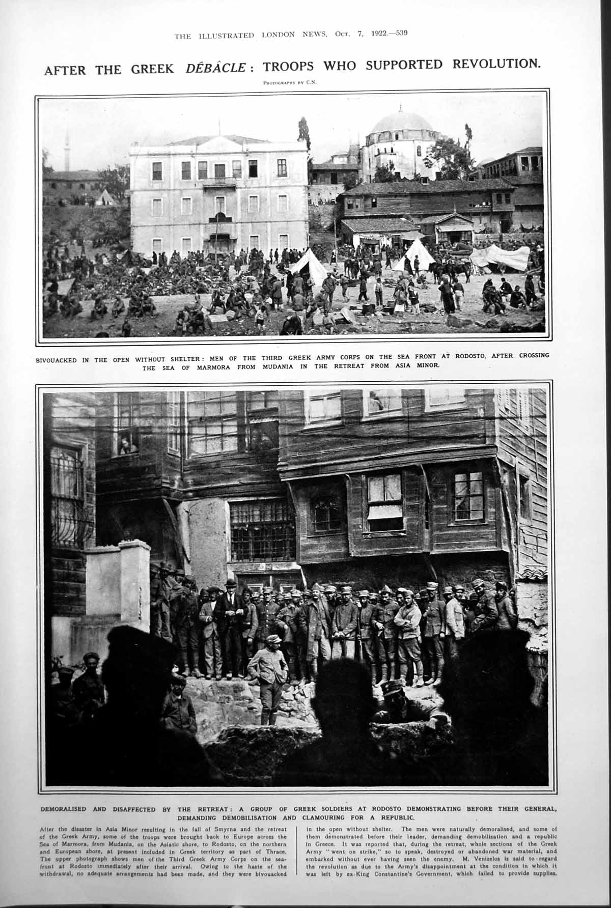 Old After Greek Debacle Troops Supported Revolution St Donats Castle1922 20th