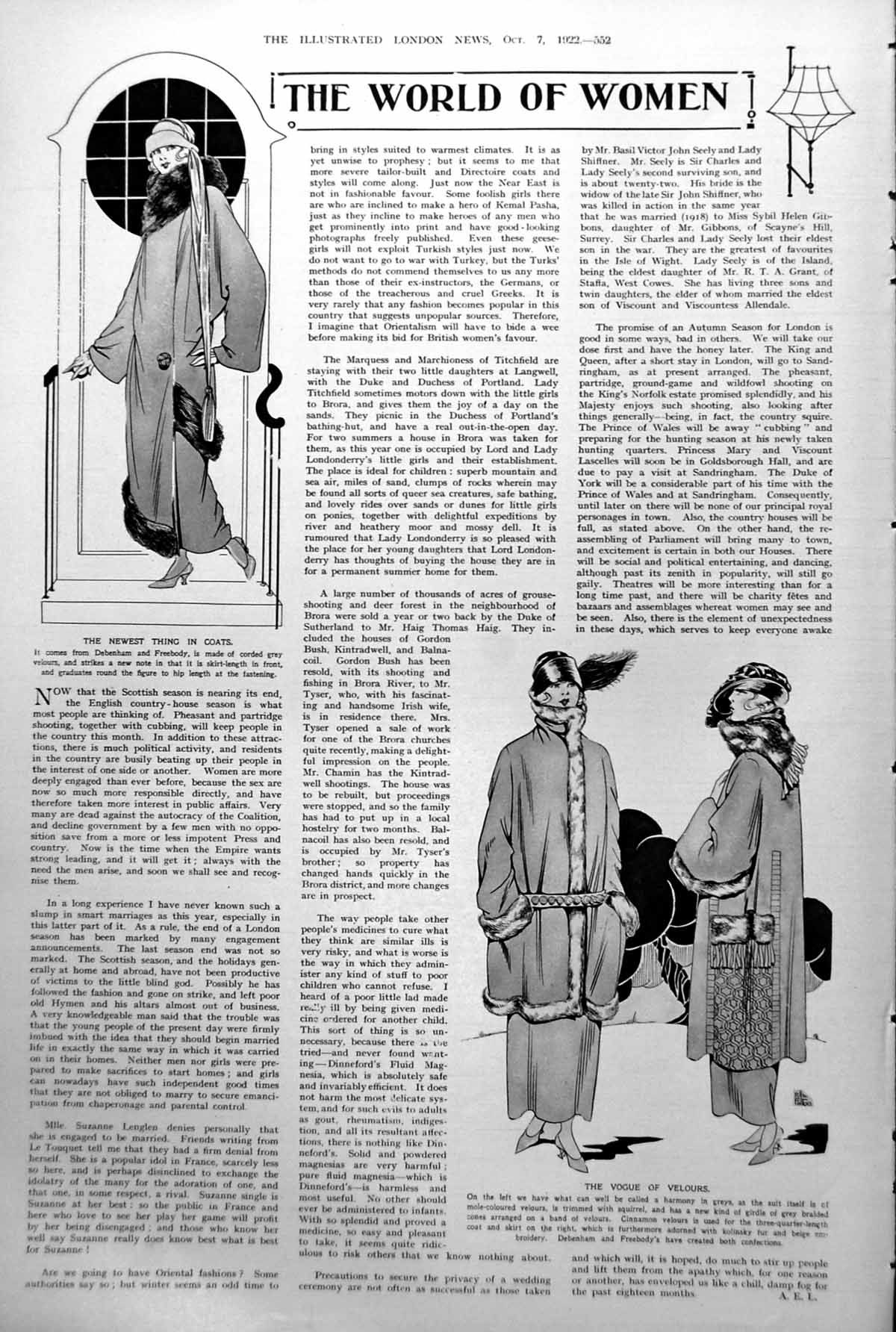 Old Newest Coats Vogue Velours Ball King Queen Spain Shah Persia 1922 20th