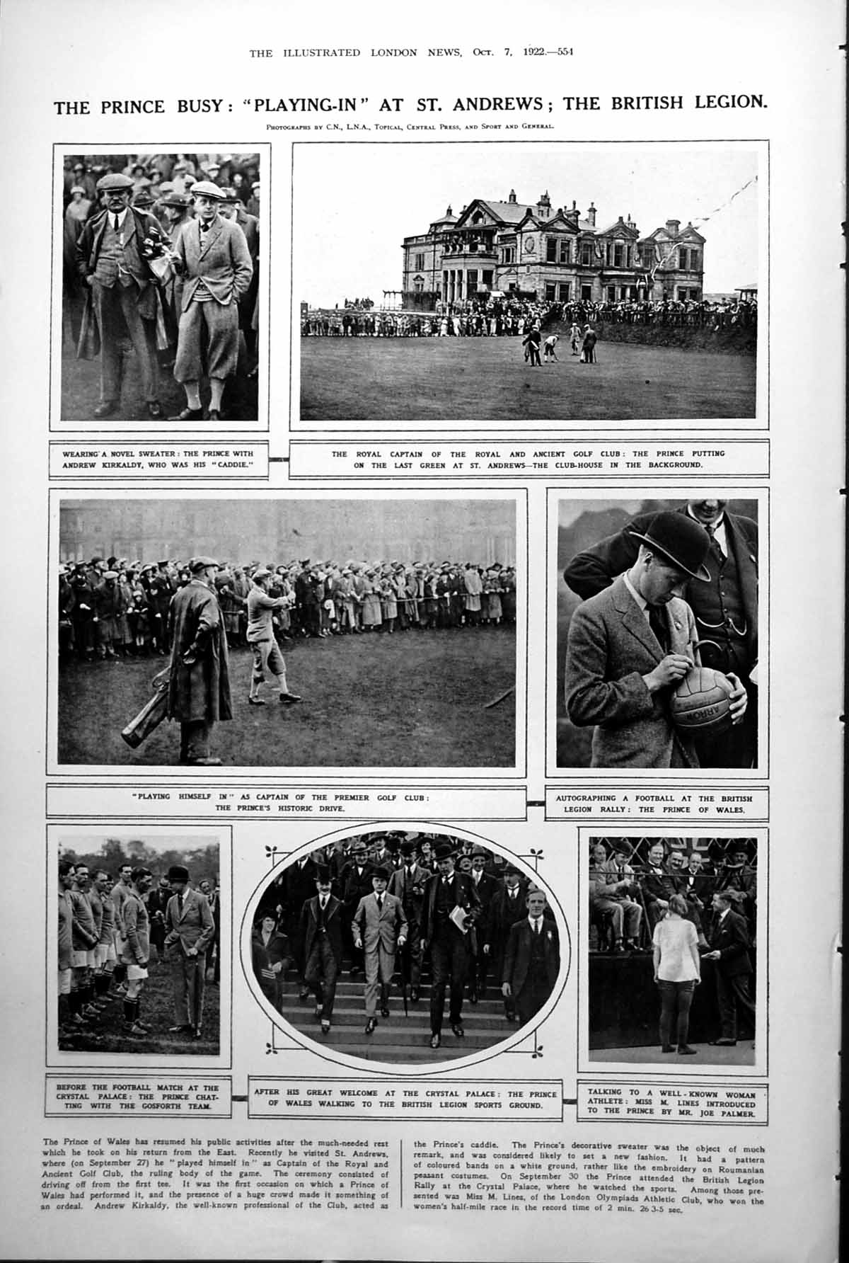 Old Prince Wales Golf St Andrews Esquimaux Fur Traders Ice Breaker 1922 20th