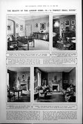 Old Print Interior London Home Memorial Gateway Holyrood King Queen 1922 20th