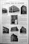 Old Print London House Revillon Freres Furs M Rachmaninoff Composer 1922 20th