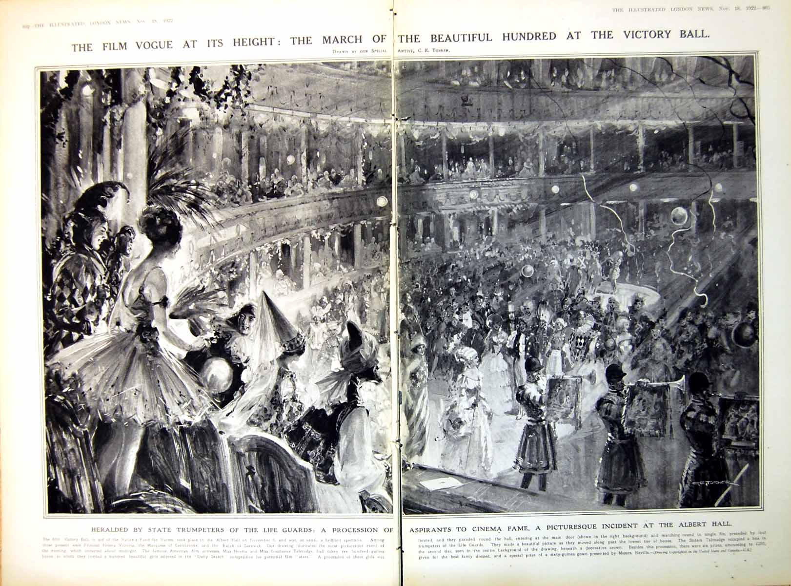 Old Silence Cenotaph Golf Victory Ball Albert Hall 1922 DamagedPages 20th