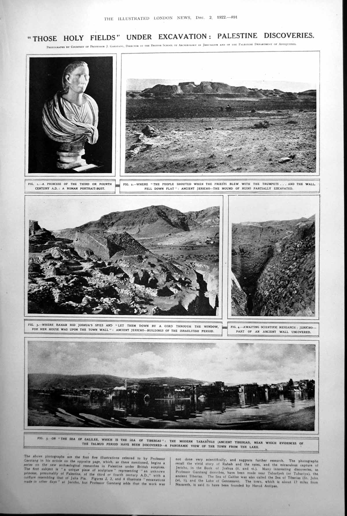 Old Palestine Discoveries Holy Land Excavations Ruins Kafr Birim 1922 20th