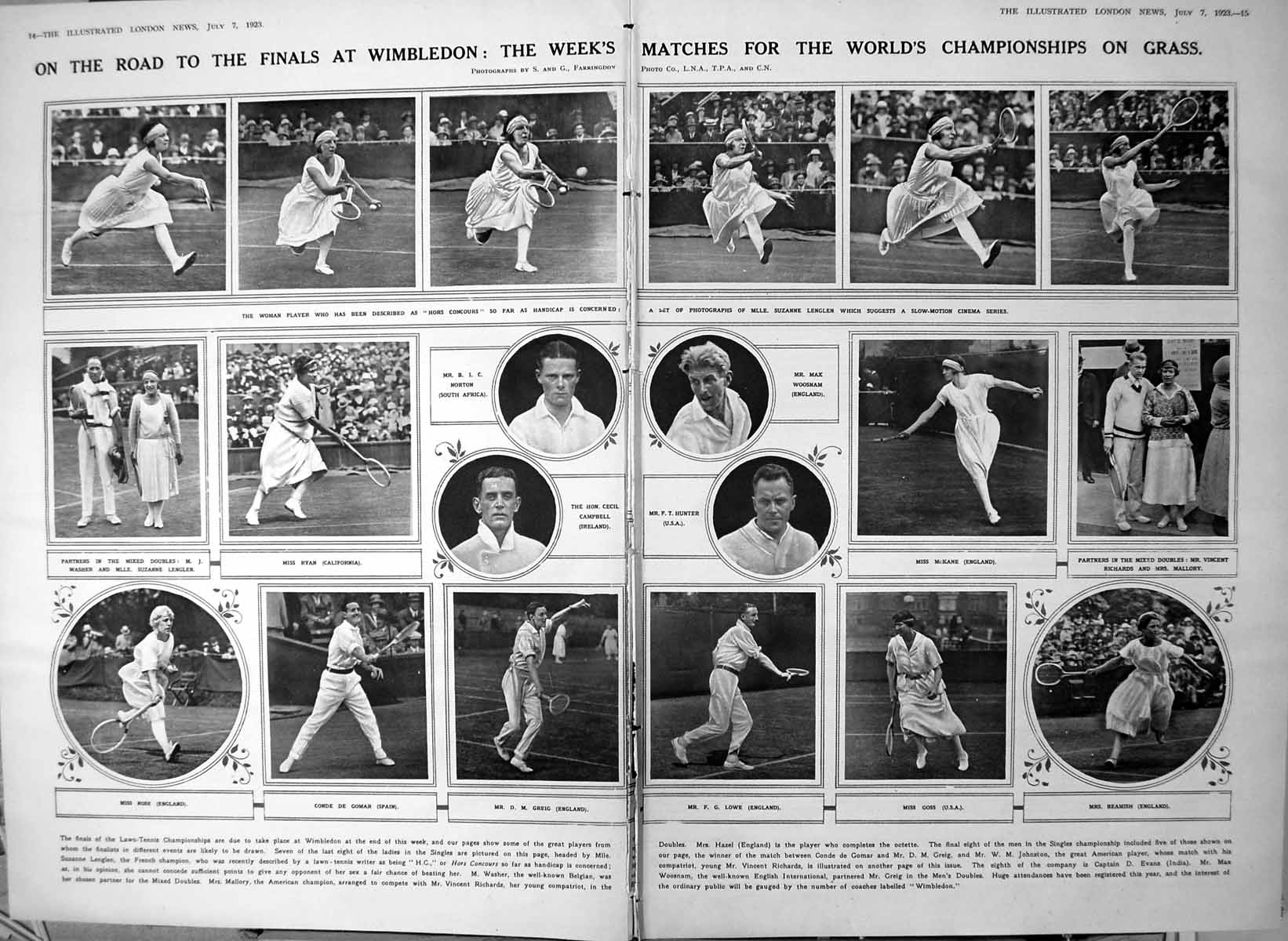 Antique Old Print Matches Wimbledon World Championships Vesuvius Active 1923 0