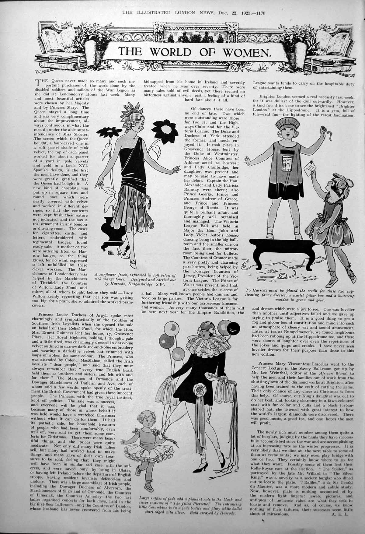 Old Harrods Women'S Fashion Scaramouche Film French Revolution 1923 20th