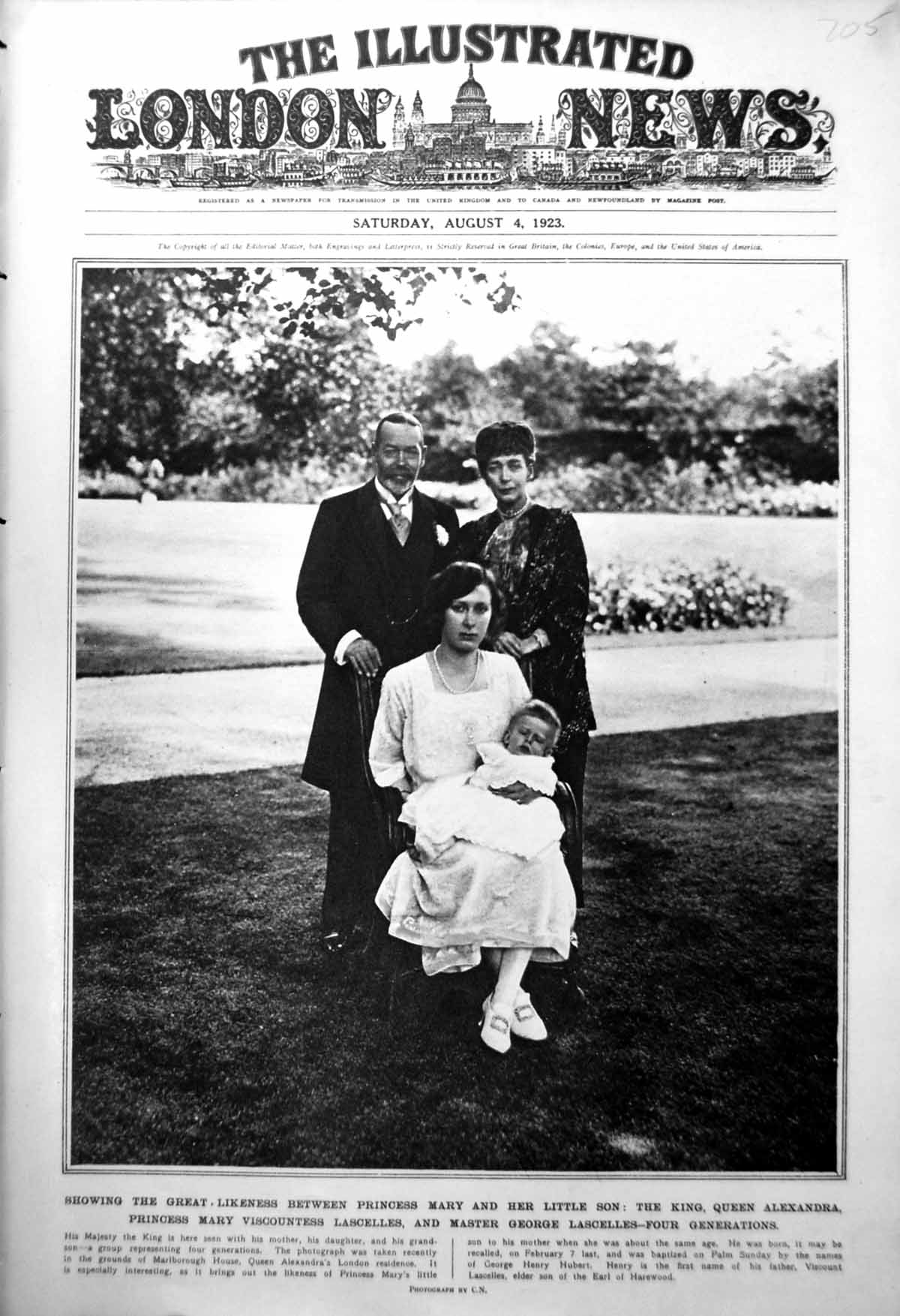 Antique Print Princess Mary'S Viscount Lascelles Sir Charles Hawtrey 1923 20th