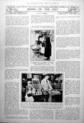 Antique Print Clothes Basket Pocket German Marks Grocer Tea Chest Till 1923