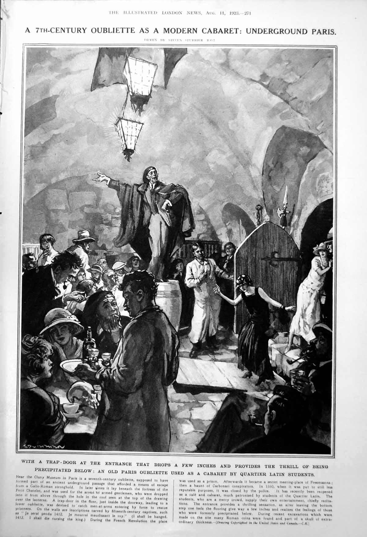 Antique Old Print Oubliettes As Modern Cabaret Red Grouse Willow Grouse 1923