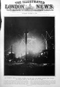 Old Print Redding Colliery Rescue Miners Near Falkirk Pithead Lit Up 1923 20th