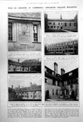 Old Restorated Cambridge College Buildings Creepers Mme Vestris 1923 20th