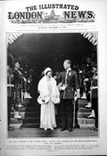 Antique Old Print Lord Carnegie Princess Maud Wedding Armistice Wreath 1923
