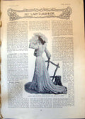 Old Print Gown Crepe De Chine Evening Dress Mousseline Satin Chiffon 1902 20th