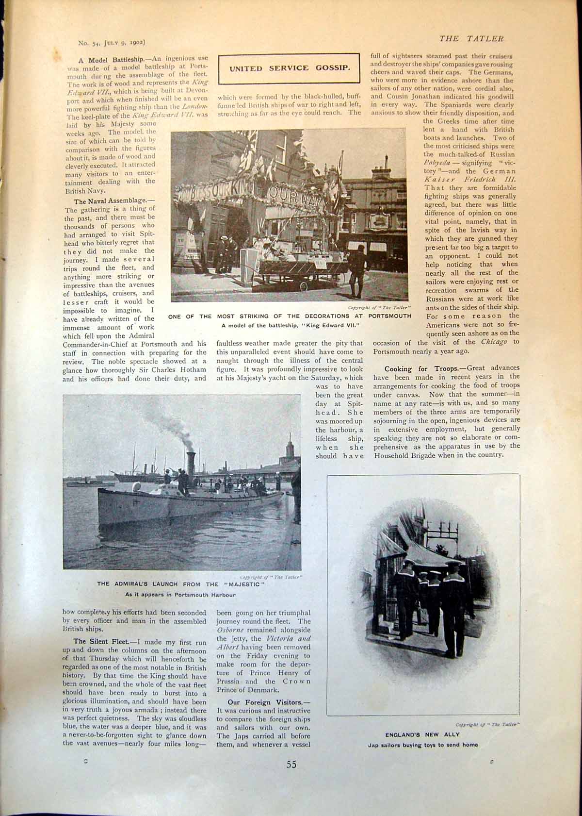 Old Admirals Launch Majestic Decorations Portsmouth Panels S Webb 190 Victorian