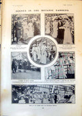 Old Print Botanic Gardens Flower Stall Lord Kitchener General French 1902 20th