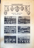 Old Henley Regatta Social Side Houseboats Drinking Kings Health 1902 20th