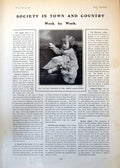 Old Print Iris Daughter Mrs George Leveson Gower Countess Malmesbury 1902 20th