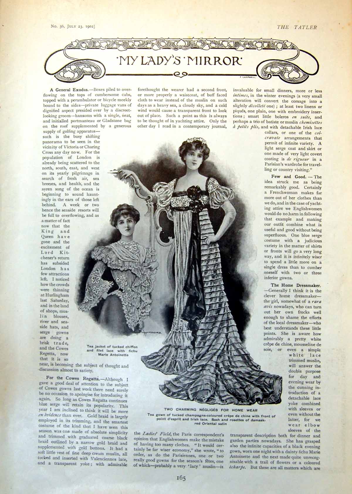 Old Negliges Home Wear Jacket Chiffon Serviceable Bathing Dress 1902 20th