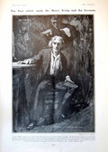 Old Print Henry Irving Mathias Be'Ls Lyceum Duke Connaught Motor Car 1902 20th