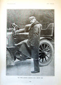 Antique Print Prime Minister Motor Ride New York Skyscraper Flat Iron 1902 20th