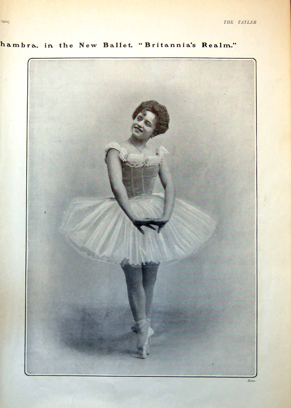 Antique Print Alma Mari Britannias Realm Danseuse Polo Match Ranelagh 1902 20th