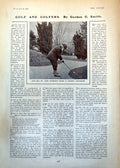 Antique Old Print Lawn Golf James Manserghs Course Bryngwy Radnorshire 1902