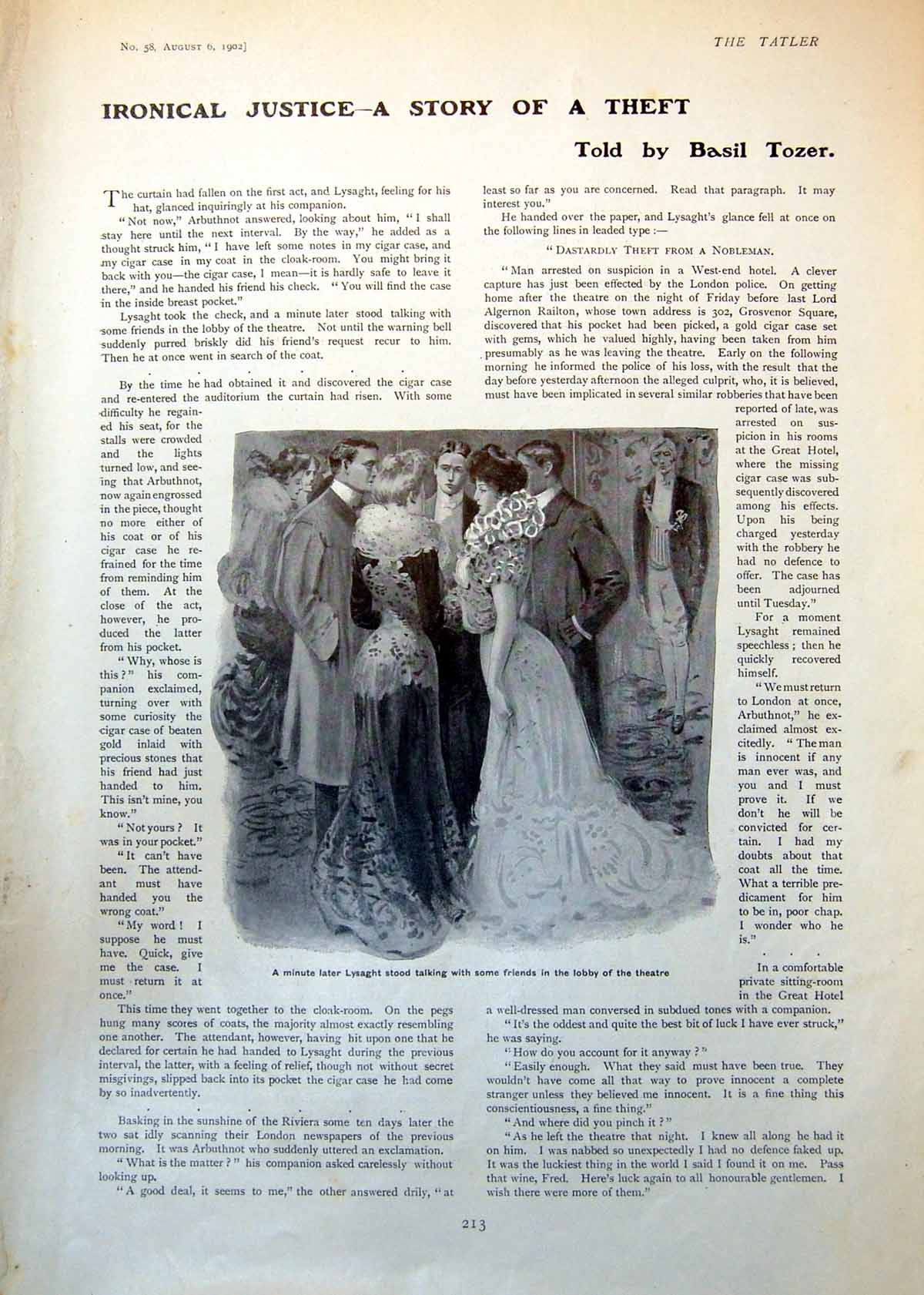 Old Antique Print Ironical Justice Lysaght Editor Punch Lady Burnand 1902 20th